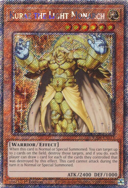 Kuraz the Light Monarch [RA04-EN133] Platinum Secret Rare | Gam3 Escape