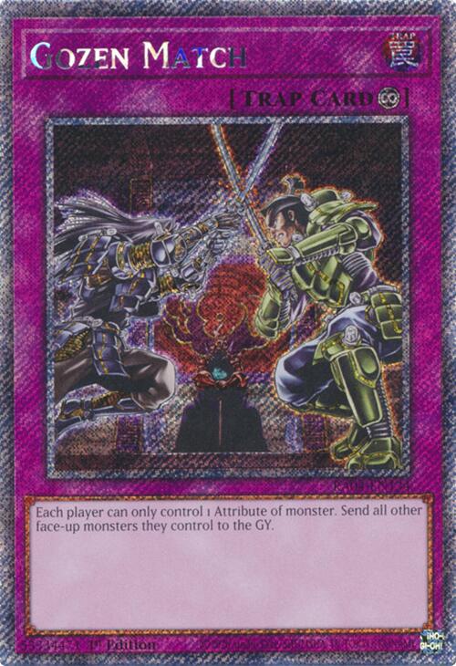 Gozen Match [RA04-EN134] Platinum Secret Rare | Gam3 Escape