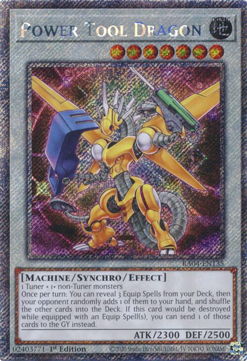 Power Tool Dragon [RA04-EN135] Platinum Secret Rare | Gam3 Escape