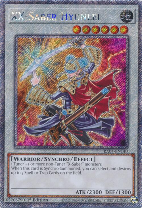 XX-Saber Hyunlei [RA04-EN140] Platinum Secret Rare | Gam3 Escape