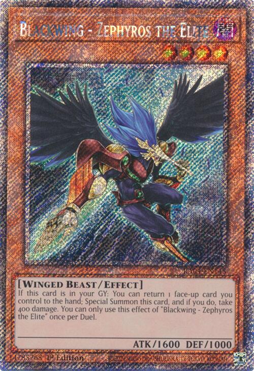 Blackwing - Zephyros the Elite [RA04-EN145] Platinum Secret Rare | Gam3 Escape