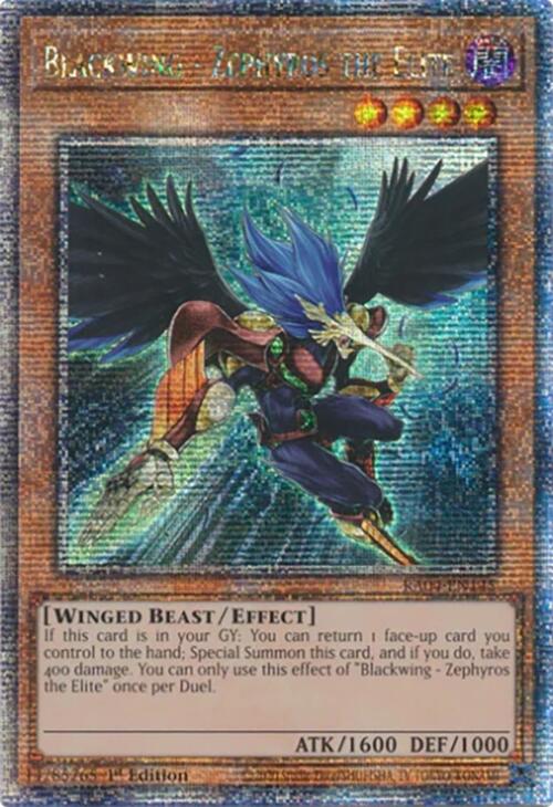 Blackwing - Zephyros the Elite [RA04-EN145] Quarter Century Secret Rare | Gam3 Escape
