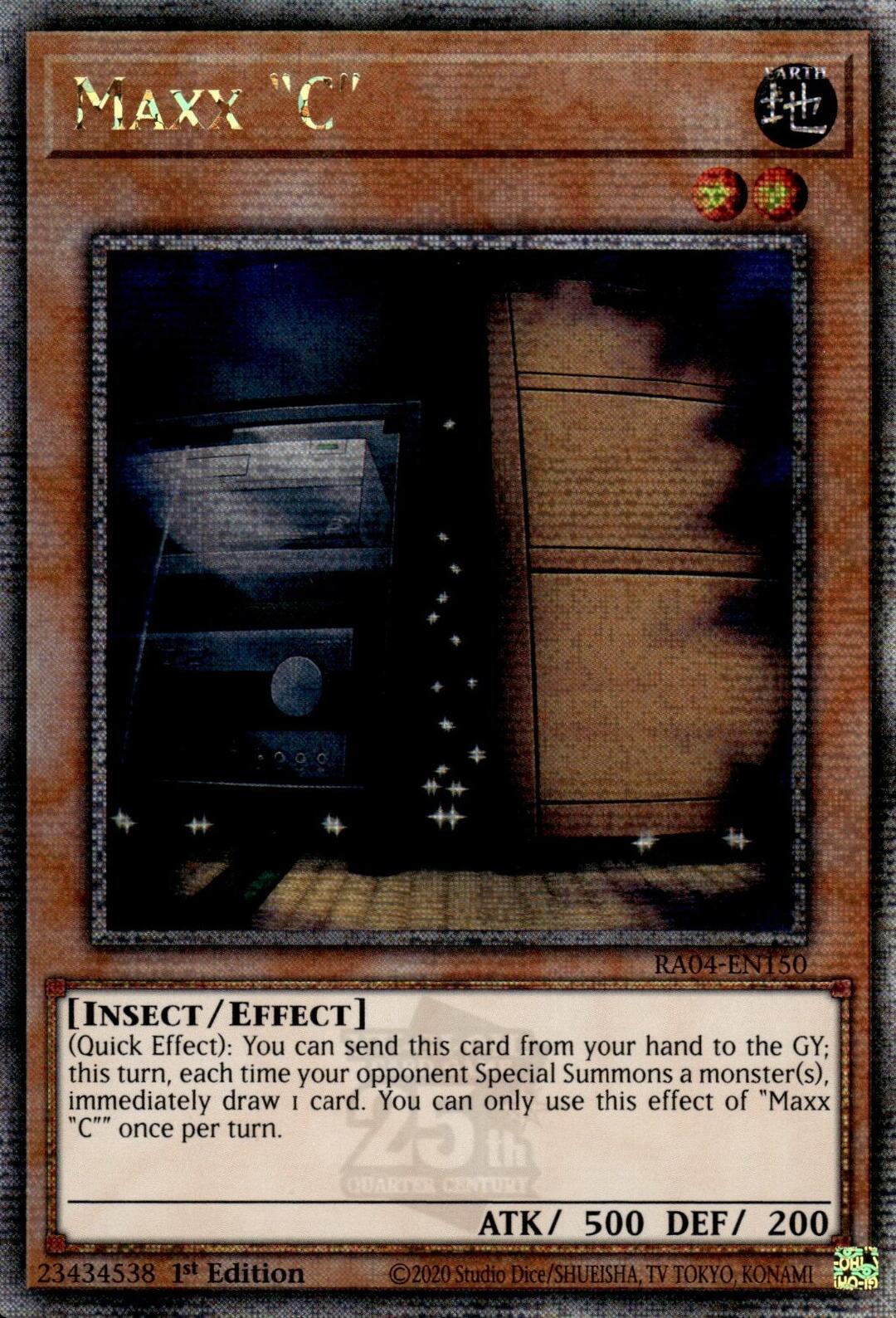 Maxx "C" [RA04-EN150] Quarter Century Secret Rare | Gam3 Escape
