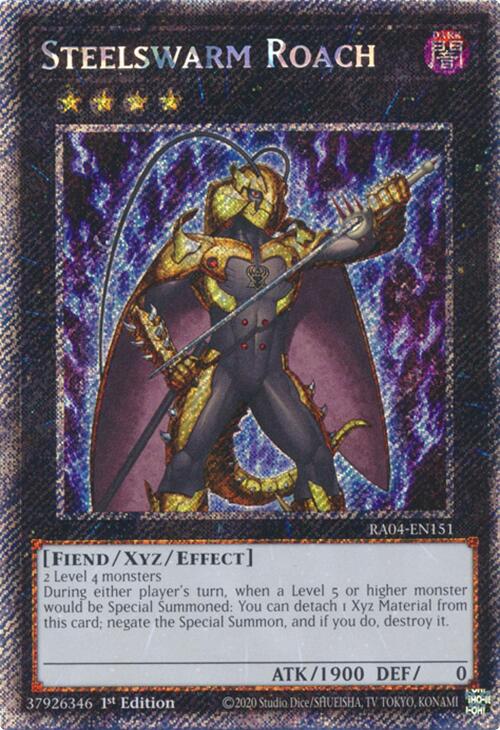 Steelswarm Roach [RA04-EN151] Platinum Secret Rare | Gam3 Escape