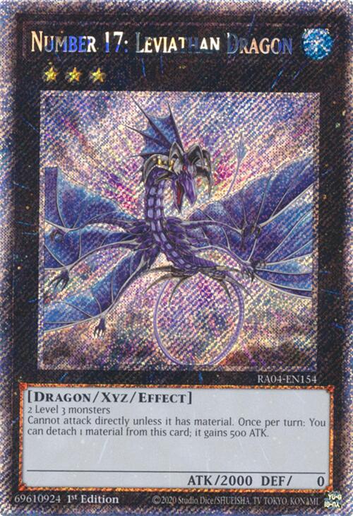 Number 17: Leviathan Dragon [RA04-EN154] Platinum Secret Rare | Gam3 Escape