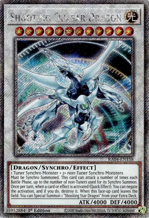 Shooting Quasar Dragon [RA04-EN158] Platinum Secret Rare | Gam3 Escape