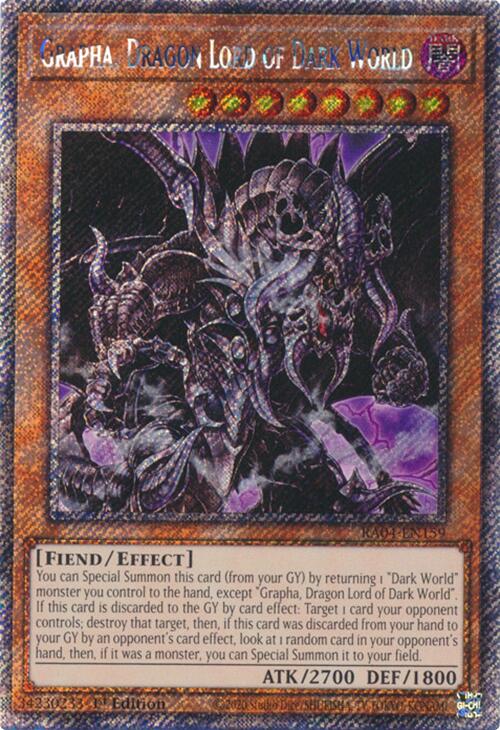 Grapha, Dragon Lord of Dark World [RA04-EN159] Platinum Secret Rare | Gam3 Escape