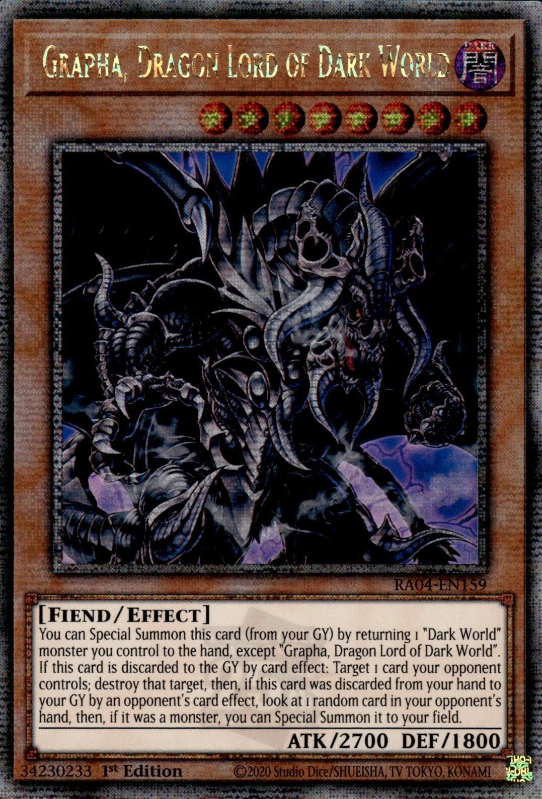 Grapha, Dragon Lord of Dark World [RA04-EN159] Quarter Century Secret Rare | Gam3 Escape