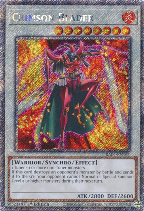 Crimson Blader [RA04-EN161] Platinum Secret Rare | Gam3 Escape