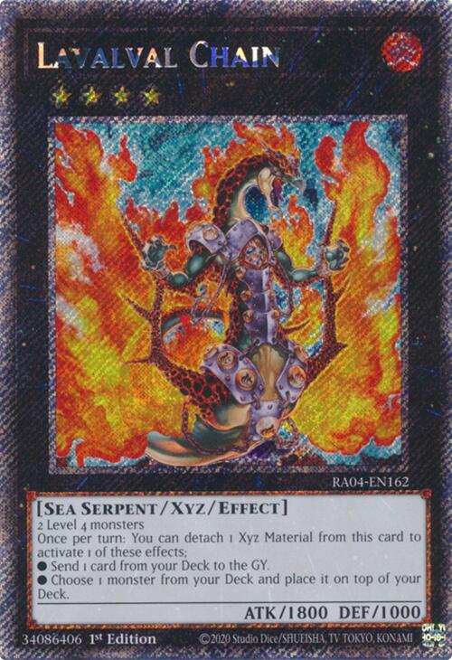 Lavalval Chain [RA04-EN162] Platinum Secret Rare | Gam3 Escape
