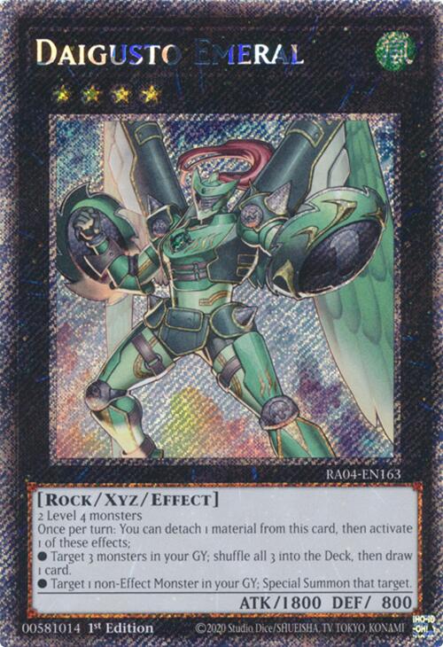 Daigusto Emeral [RA04-EN163] Platinum Secret Rare | Gam3 Escape