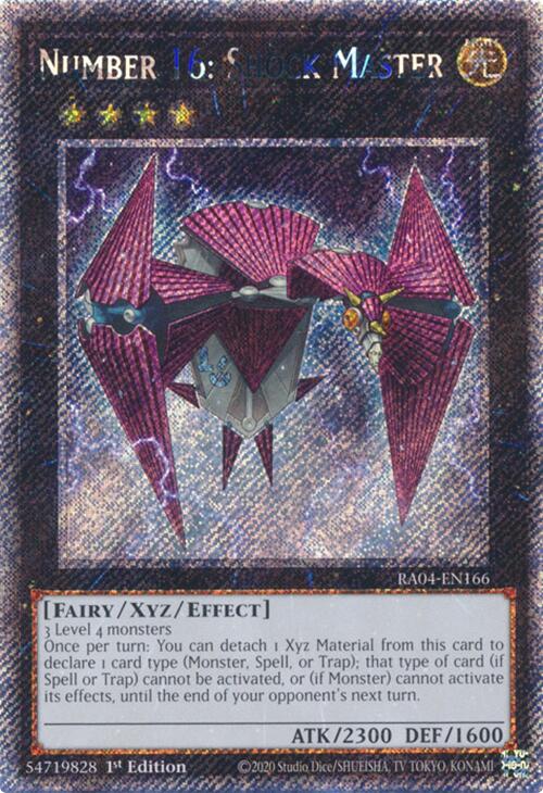 Number 16: Shock Master [RA04-EN166] Platinum Secret Rare | Gam3 Escape