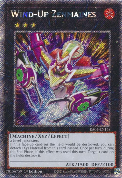 Wind-Up Zenmaines [RA04-EN168] Platinum Secret Rare | Gam3 Escape