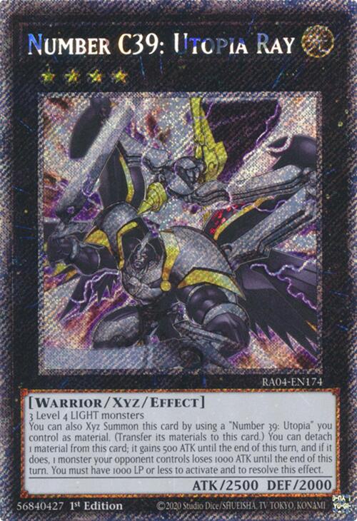 Number C39: Utopia Ray [RA04-EN174] Platinum Secret Rare | Gam3 Escape