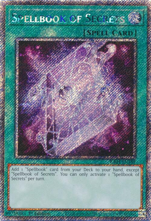 Spellbook of Secrets [RA04-EN189] Platinum Secret Rare | Gam3 Escape