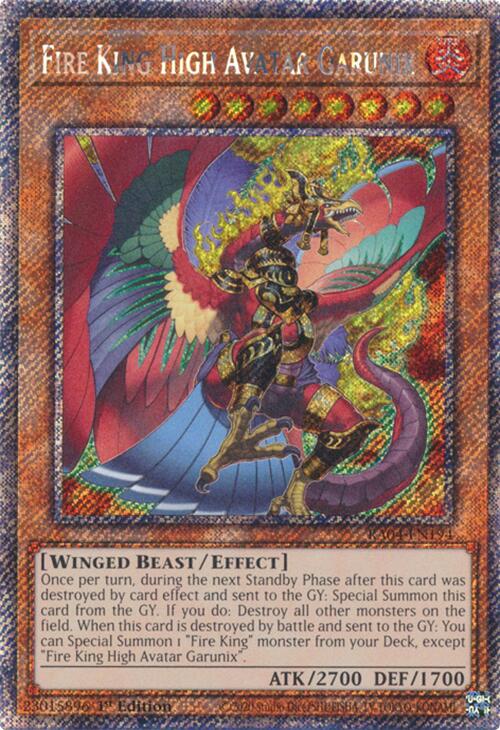 Fire King High Avatar Garunix [RA04-EN194] Platinum Secret Rare | Gam3 Escape