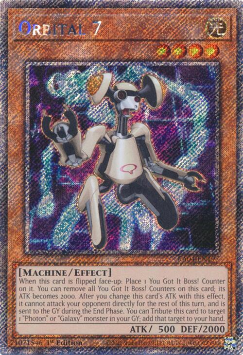 Orbital 7 [RA04-EN197] Platinum Secret Rare | Gam3 Escape