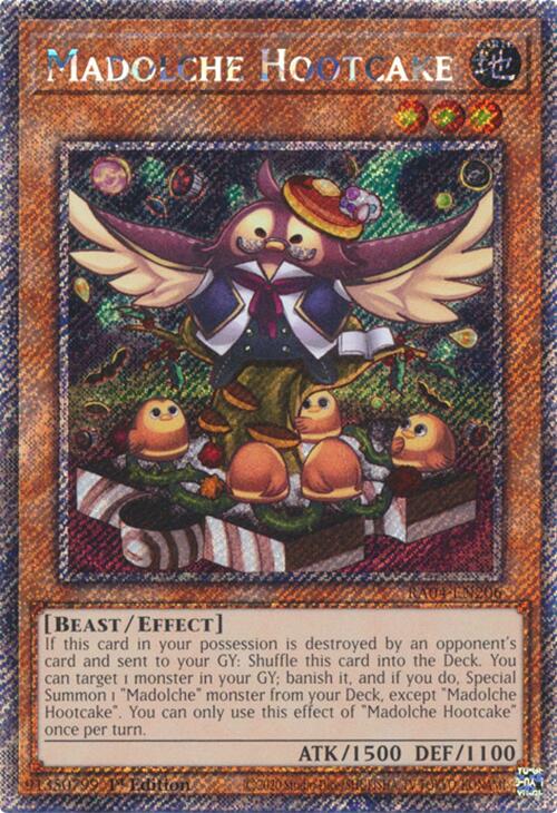 Madolche Hootcake [RA04-EN206] Platinum Secret Rare | Gam3 Escape