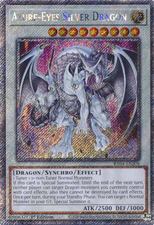 Azure-Eyes Silver Dragon [RA04-EN208] Platinum Secret Rare | Gam3 Escape
