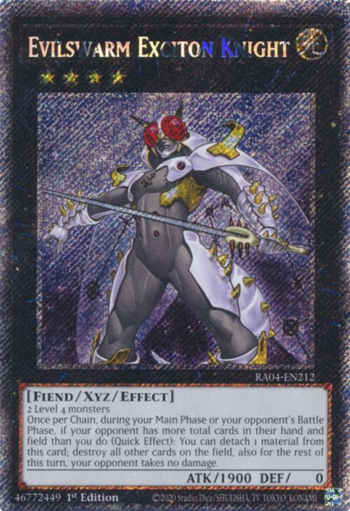 Evilswarm Exciton Knight [RA04-EN212] Platinum Secret Rare | Gam3 Escape