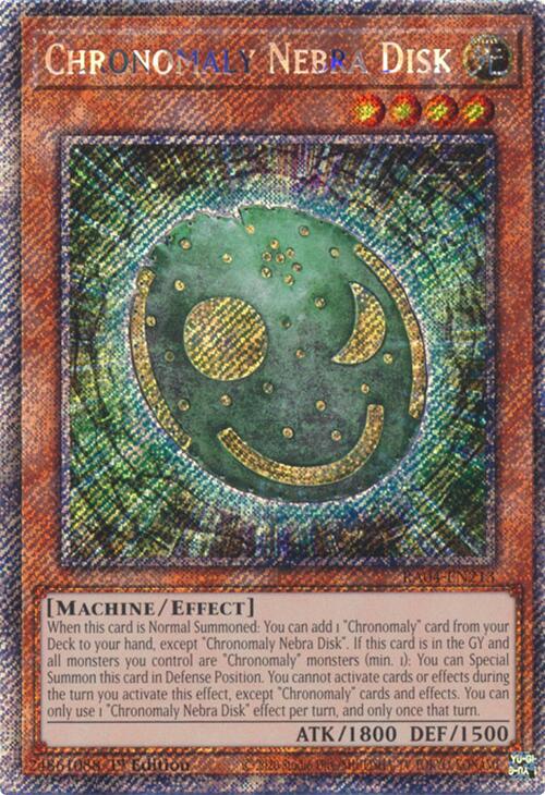 Chronomaly Nebra Disk [RA04-EN213] Platinum Secret Rare | Gam3 Escape
