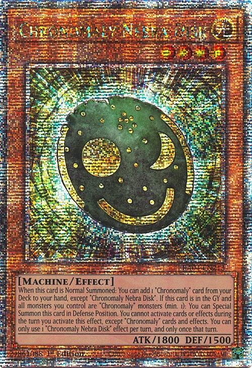 Chronomaly Nebra Disk [RA04-EN213] Quarter Century Secret Rare | Gam3 Escape