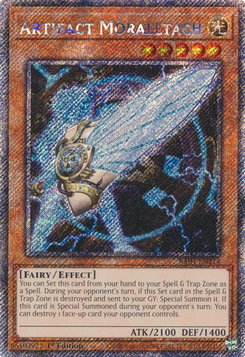 Artifact Moralltach [RA04-EN214] Platinum Secret Rare | Gam3 Escape