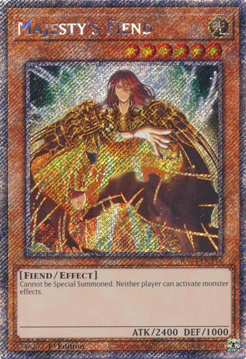 Majesty's Fiend [RA04-EN216] Platinum Secret Rare | Gam3 Escape