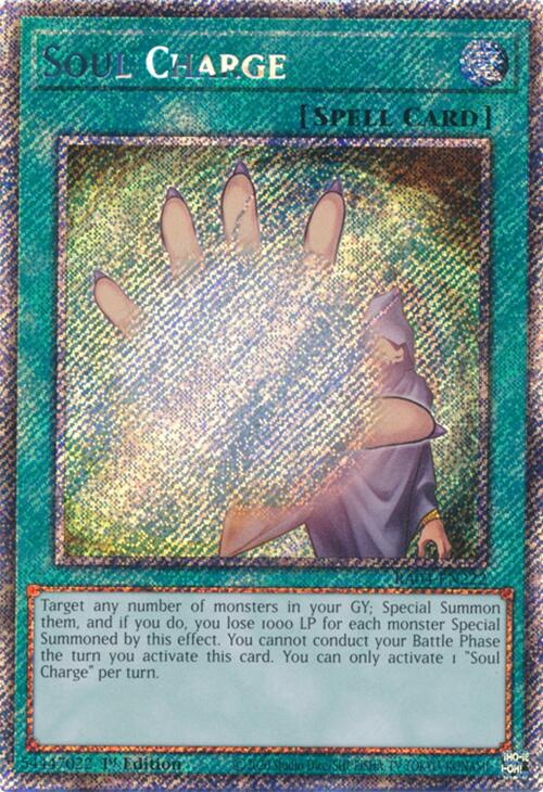 Soul Charge [RA04-EN222] Platinum Secret Rare | Gam3 Escape
