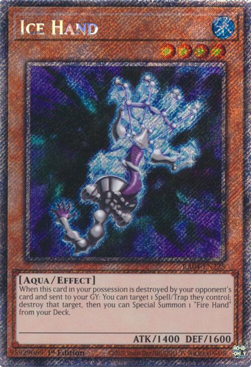Ice Hand [RA04-EN225] Platinum Secret Rare | Gam3 Escape