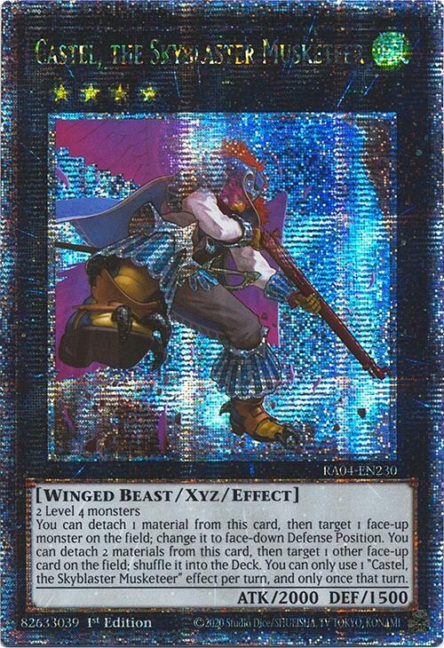 Castel, the Skyblaster Musketeer [RA04-EN230] Quarter Century Secret Rare | Gam3 Escape