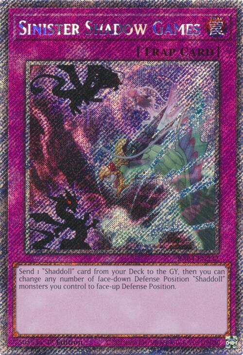 Sinister Shadow Games [RA04-EN232] Platinum Secret Rare | Gam3 Escape