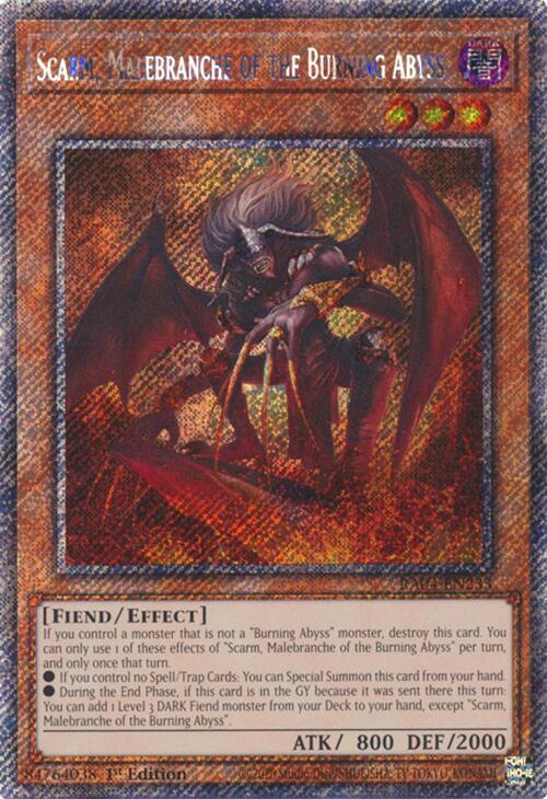 Scarm, Malebranche of the Burning Abyss [RA04-EN233] Platinum Secret Rare | Gam3 Escape