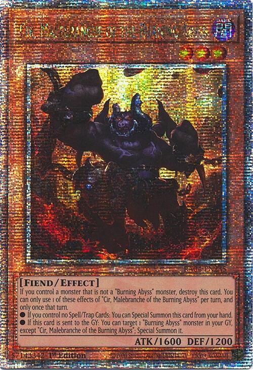 Cir, Malebranche of the Burning Abyss [RA04-EN235] Quarter Century Secret Rare | Gam3 Escape