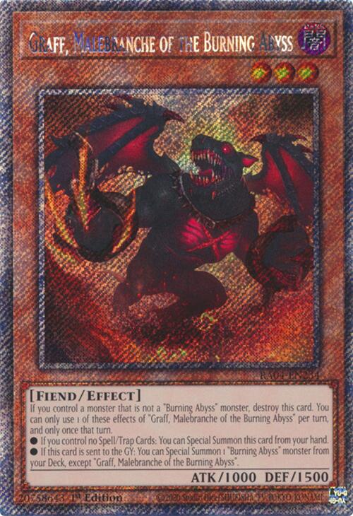 Graff, Malebranche of the Burning Abyss [RA04-EN234] Platinum Secret Rare | Gam3 Escape