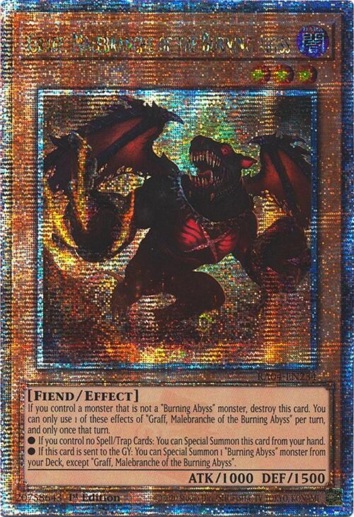 Graff, Malebranche of the Burning Abyss [RA04-EN234] Quarter Century Secret Rare | Gam3 Escape