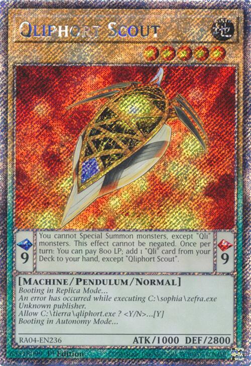Qliphort Scout [RA04-EN236] Platinum Secret Rare | Gam3 Escape