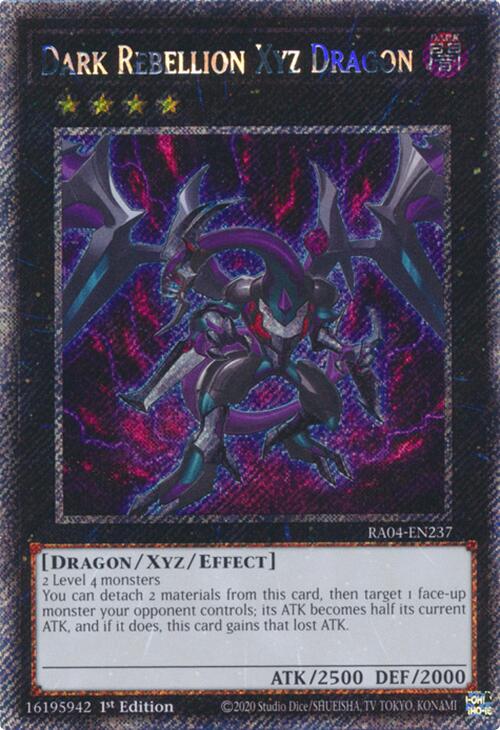 Dark Rebellion Xyz Dragon [RA04-EN237] Platinum Secret Rare | Gam3 Escape