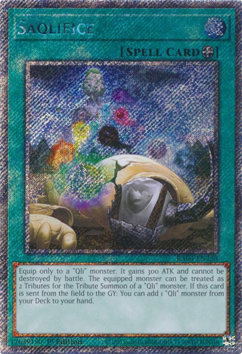 Saqlifice [RA04-EN238] Platinum Secret Rare | Gam3 Escape