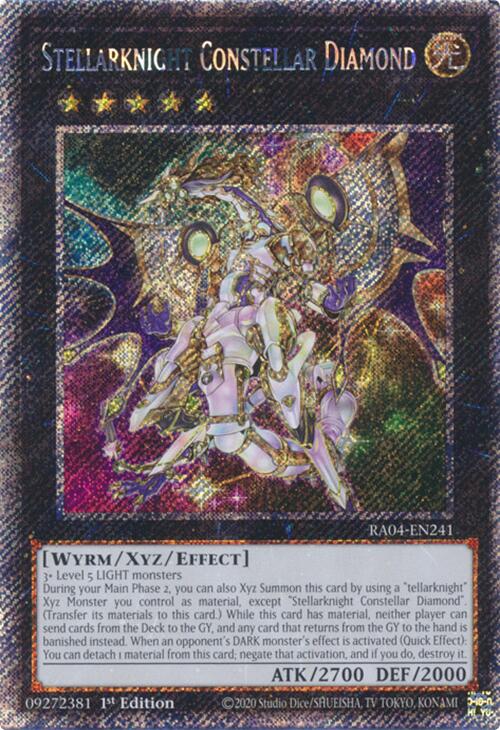 Stellarknight Constellar Diamond [RA04-EN241] Platinum Secret Rare | Gam3 Escape