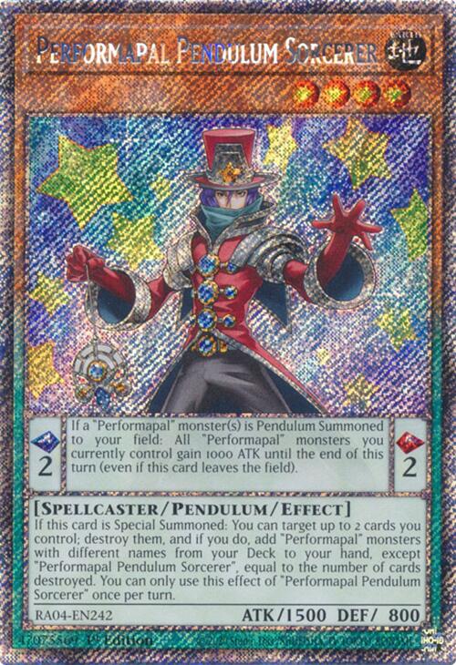 Performapal Pendulum Sorcerer [RA04-EN242] Platinum Secret Rare | Gam3 Escape