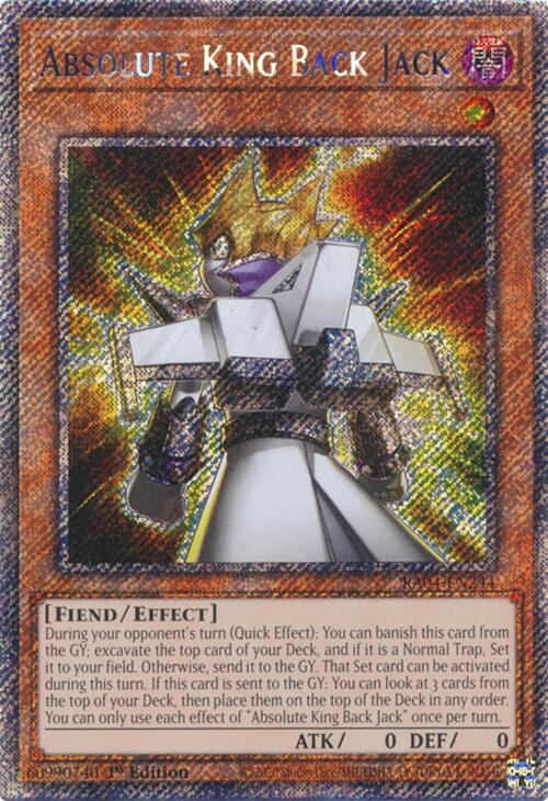 Absolute King Back Jack [RA04-EN244] Platinum Secret Rare | Gam3 Escape