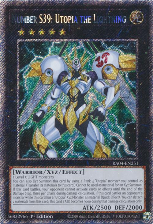 Number S39: Utopia the Lightning [RA04-EN251] Platinum Secret Rare | Gam3 Escape