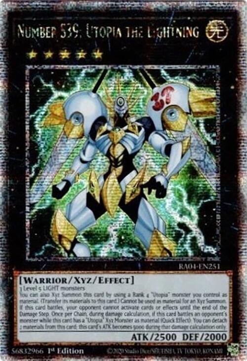 Number S39: Utopia the Lightning [RA04-EN251] Quarter Century Secret Rare | Gam3 Escape