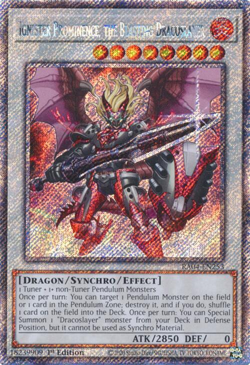 Ignister Prominence, the Blasting Dracoslayer [RA04-EN253] Platinum Secret Rare | Gam3 Escape