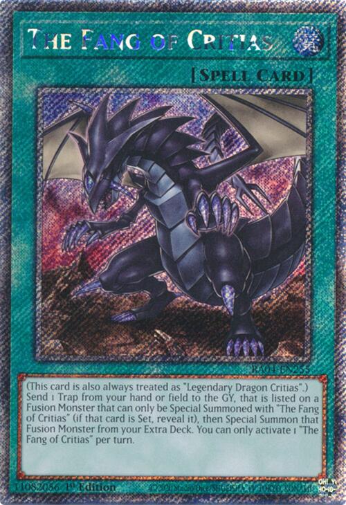The Fang of Critias [RA04-EN255] Platinum Secret Rare | Gam3 Escape