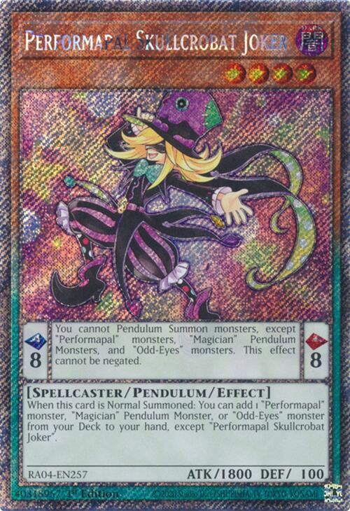 Performapal Skullcrobat Joker [RA04-EN257] Platinum Secret Rare | Gam3 Escape