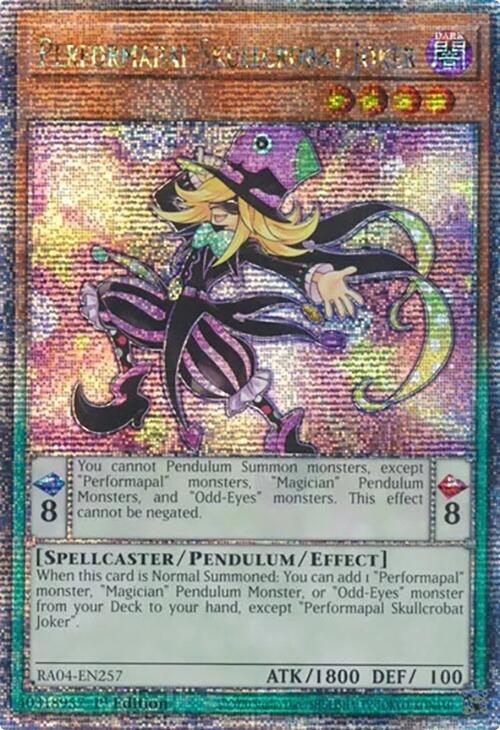 Performapal Skullcrobat Joker [RA04-EN257] Quarter Century Secret Rare | Gam3 Escape