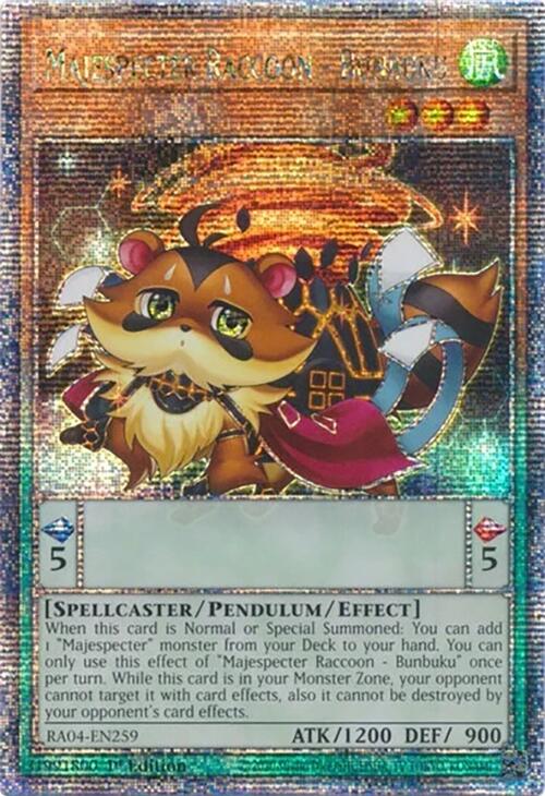 Majespecter Raccoon - Bunbuku [RA04-EN259] Quarter Century Secret Rare | Gam3 Escape