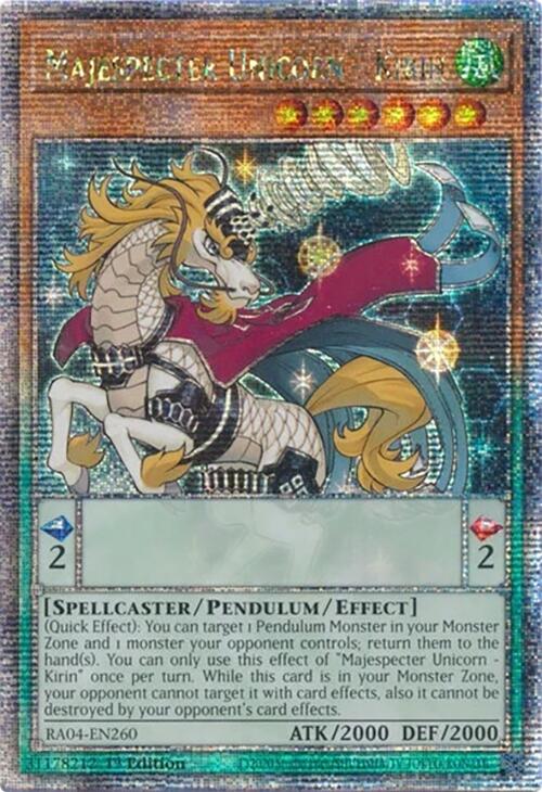 Majespecter Unicorn - Kirin [RA04-EN260] Quarter Century Secret Rare | Gam3 Escape
